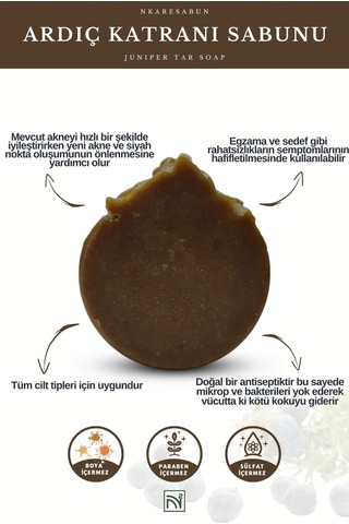 Nkare Ardıç Katranı Sabunu 100 Gr--juniper Tar Soap