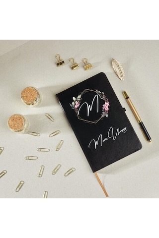 Kişiye Özel Çiçek Çerçeve Tasarımlı  Defter