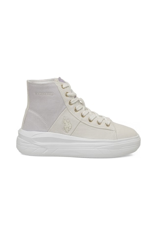 Uspoloassn U.s. Polo Assn. Cleberas Jr Bej Kız Çocuk High Sneaker Bej-lıla-pudra
