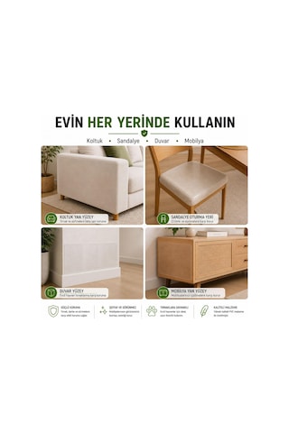 Ayrex 5 Adet Kedi Koltuk Tırmalama Koruyucu 20x50 Cm Şeffaf Yapışkanlı Mobilya Tırmalama Önleyici Bandı Bej Tek