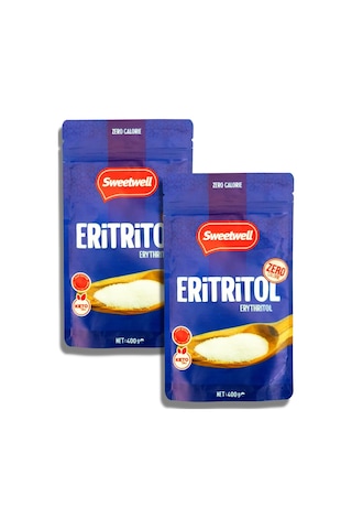 Sweetwell Eritritol Toz Tatlandırıcı Sıfır Kalori 400 Gr x 2 Adet