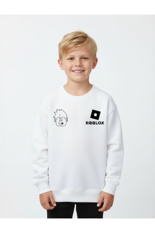 Seabubbles Roblox Çocuk Sweatshirt St09622 KREM