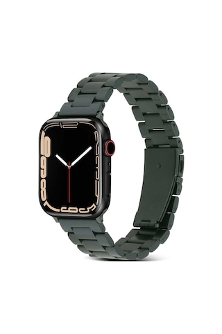 Watch Ultra 49mm Kordon Uyumlu Krd-04 Metal Strap Kayış Clo- Olive
