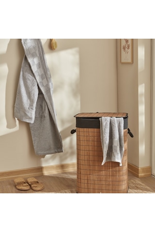 Karaca Home Gillina Bambu Kirli Sepeti 40x30x59 Cm Kahve