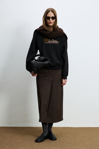 Lufian Ander Kadın Örme Sweatshirt 122030029 Siyah