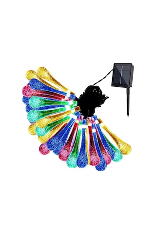 Sge Teknoloji Güneş Enerjili Su Damlası 30 Led Rgb Çok Renkli Sol