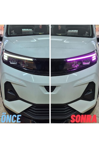 Opel Combo Gündüz Farı Sticker Seti Mor