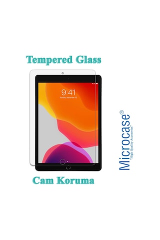 Microcase iPad Uyumlu 7.Nesil 10.2 İnch Tempered Glass Cam Koruma