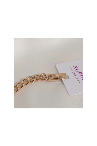 Xuping Vıp Kaliteli Antialerjik Üç Baget Kesimli Zirkon Taşlı Kraliyet Rose Gold Bileklik Rose Gold