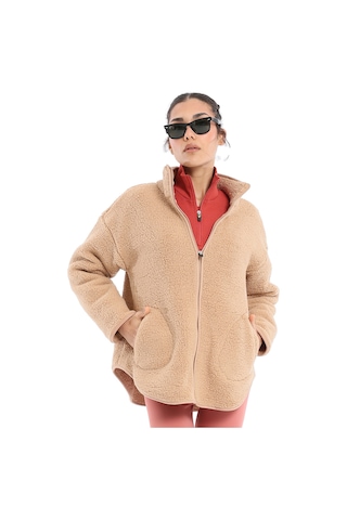 Sportive Sherpa Kadın Kahverengi Günlük Stil Polar 24kk019-khve Kahverengi