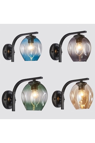 Led Duvar Lambası Altın Mavi Gri Altın
