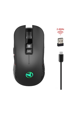 Maiyame Hxsj T30 2.4ghz Kablosuz Şarj Edilebilir Sessiz Oyun Faresi - 3600dpı, 8 Tuşlu, Usb-c Uyumlu, Ergonomik Tasarım 001
