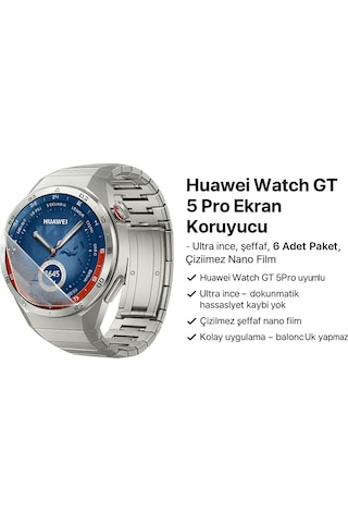 Huawei Gt 6 Pro /gt 5 Pro 46mm Akıllı Saat Kırılmaz Ekran Koruyucu Film 6 Adet Extra Ince Full Koruma Nano