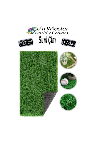 Yapay Çim 20x30 Cm 1 Adet A4 Boyutunda Dekoratif Maket Çim Yapay Çim Halı Teraryum Suni Çim Süsleme Diğer