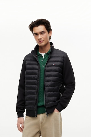Tommy Hilfiger Mıx Medıa Ess Rwb Stand Collar Erkek Siyah Sweatshirt - Mw0mw41329
