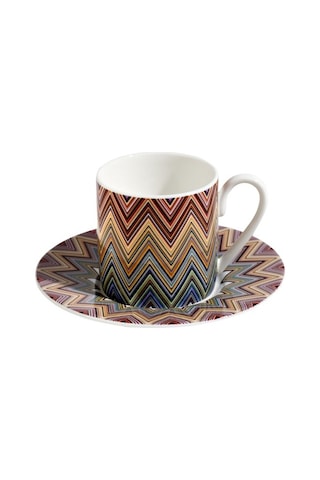 Missoni Home Jarris Zig-zag Kahve Fincanı Ve Tabağı 6'lı Set Missoni Home Imzasıyla Şık Tasarım Fincanlar Çok Renkli