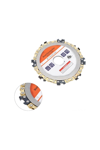 Padalink Karbür 8 Dişli Zincir Testere Diski - 115mm 4.5" Açımlı Zımpara Uyumlu, Ahşap/plastik Kesim, Hızlı Atık Temizliği, Verimlilik Artırıcı