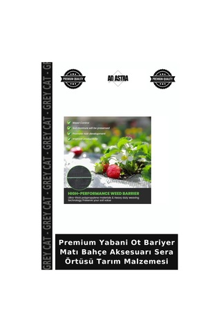 Premium Yabani Ot Bariyer Matı Bahçe Aksesuarı Sera Örtüsü Tarım Malzemesi