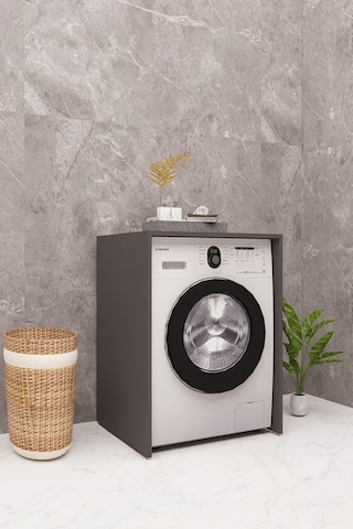 Mdf Çamaşır Makinesi Dolabı Antrasit