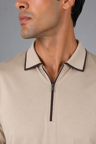 Bisse Bej Çerçeve Polo Yaka Fermuarli T-shirt Ts26y26102 C07