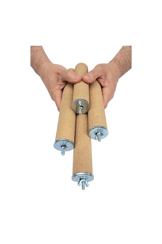 Vixpet Venty 4'lü Pedikür Papağan Tüneği Çapı 36 mm Macaw | Kakadu | Jako | Amazon | Alex | Eklektus