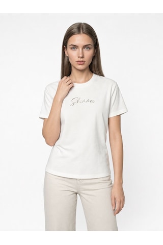 LOFT Boxy Fit Kadın Tshirt K.kol Ekru