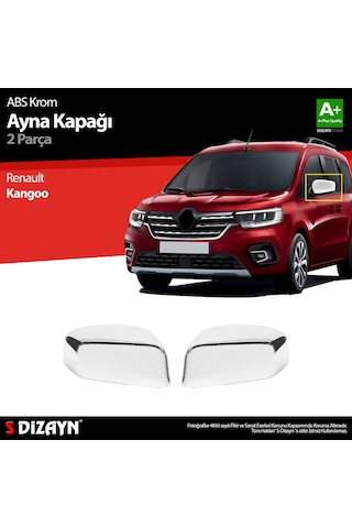 S-dizayn Renault Kangoo 3 Abs Krom Ayna Kapağı 2 Prç 2021 Üzeri