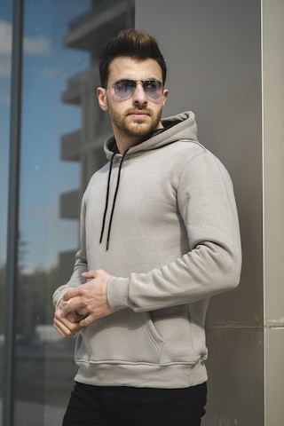 Oksit Janvier Üç İplik Şardonlu Fitted Kapüşonlu Basic Erkek Sweatshirt 001