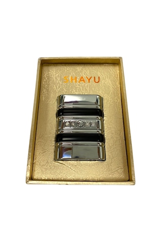 Shayu Pürmüzlü Çakmak Gümüş Füme Zirkon Taşlı Gümüş