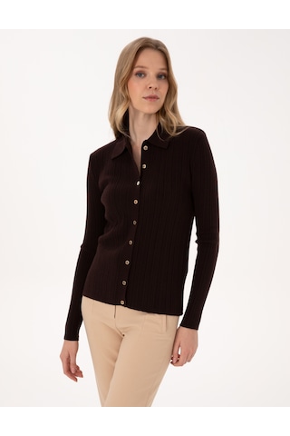 Pierre Cardin Kadın Kahverengi Hırka Triko 50316338-vr029 Kahverengi