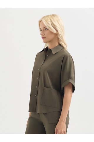 Karaca Kadın Regular Fıt Gömlek-haki 12.25w.04.100 Haki
