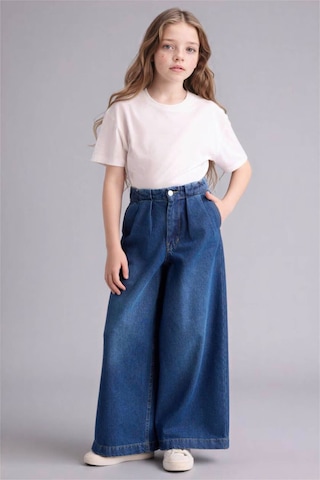 Defacto Wıde Leg Geniş Paça Jean Pantolon Kız Çocuk G9426a826smnm28 Mavi-nm28