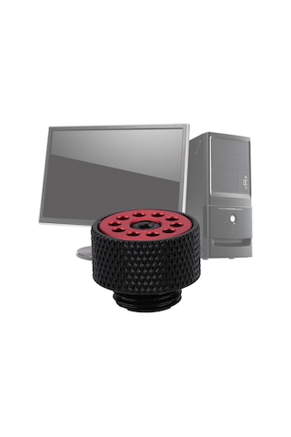 Kangvka Hpqf-s1a Bilgisayar Su Soğutma Sistemi Otomatik Gaz Çıkartma Valfi Gümüş, Kırmızı - G1/4 İç Dişli, Bakır Malzeme, Kolay Kurulum