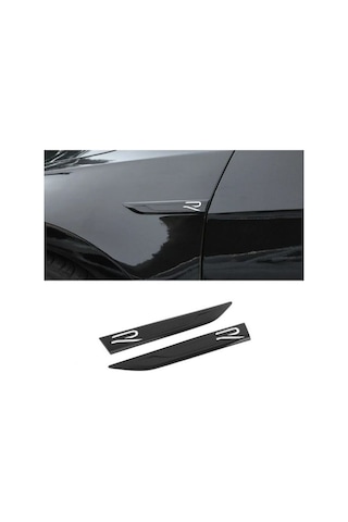 Volkswagen Yeni Golf 8 R-line Yan Çamurluk Bıçak Logosu Arması Nikel Gri