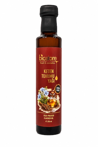 Biostore Soğuk Sıkım Keten Tohumu Yağı 250 Ml