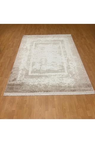 Çerçeve Tasarımlı 200 X 300 Yün Halı Gri