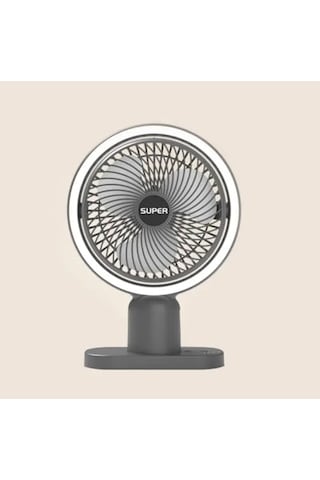 3 Kademeli Masaüstü Vantilatör Şarjlı Soğutucu Usb Fan Siyah