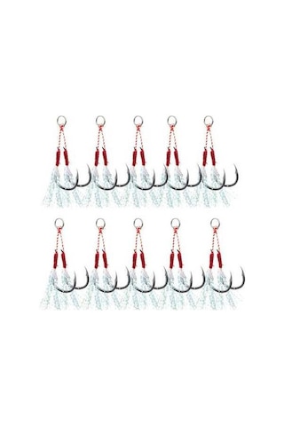 Novahub Çelik 2 Kancalı Olta İğnesi Seti - 10 Adet 18 - Balık Avı Malzemeleri