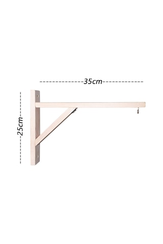 Doğal Ahşap Saksı Askısı Raf Ayağı Kancalı Zımparalı 1 Adet