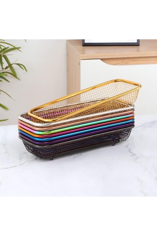 Git Satın Al Mutfak Çekmecesi Organizatör, Git Paslanmaz Çelik Depolama Konteyneri Gül Altın Metal Dolap Depolama Sepeti Altın