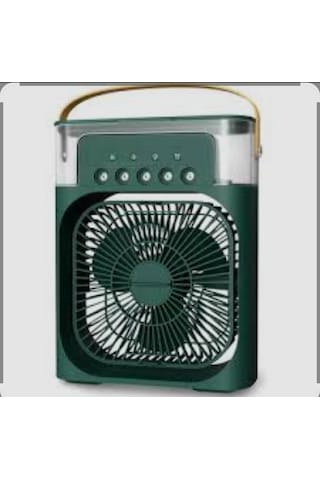 Bf-07 Taşınabilir Yeşil Masa Üstü Rgb Led Işıklı Soğutucu Buzlu Fan