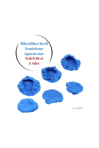 Yedek Mopu 3 Adet - Mikrofiber Bez Cam Temizleme Aparatı 1 Adet
