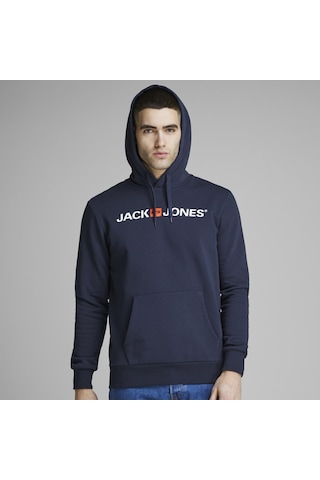 Jack & Jones Jack Jones Sweat Hood Corp Old Logo 12137054-Nvy (385455098) Lacivert