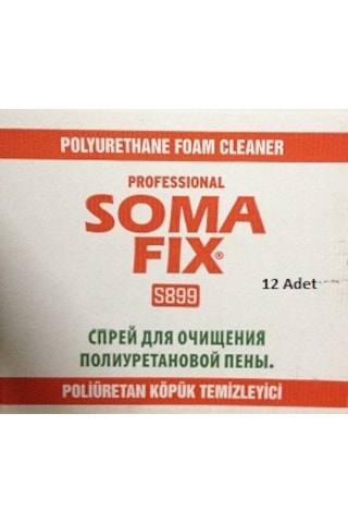 12 Adet 500 ML Somafix Poliüretan Köpük Temizleyici 1 Koli