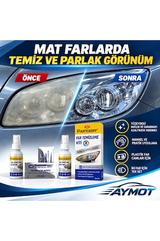 Partex Universal Far Temizleme Ve Parlatma Kiti İki Far İçin