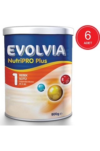 Evolvia Nutripro Plus 1 Bebek Sütü 0 - 6 Ay 6 x 800 G