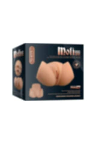 Truva Shop Shequ Realistik Mofi Titreşimli 2 Işlevli Yapay Vajina Anüs Masturbatör