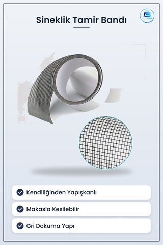 Pencere Sineklik Tamir Bandı 2 Mt X 5 Cm Yapışkanlı Böcek Önleyic