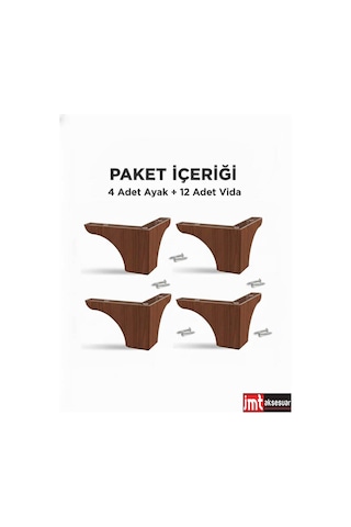 Rose 10 Cm Mobilya Kanepe Sehpa Tv Ünitesi Koltuk Ve Konsol Ayağı Ceviz