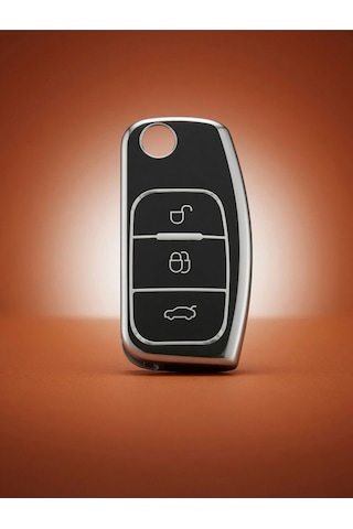 Ford Focus Fiesta Connect 2004 Sıstalı Siyah Oto Anahtar Kumanda Kabı Kılıfı